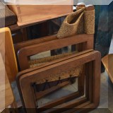 F118. Folding midcentury chairs.